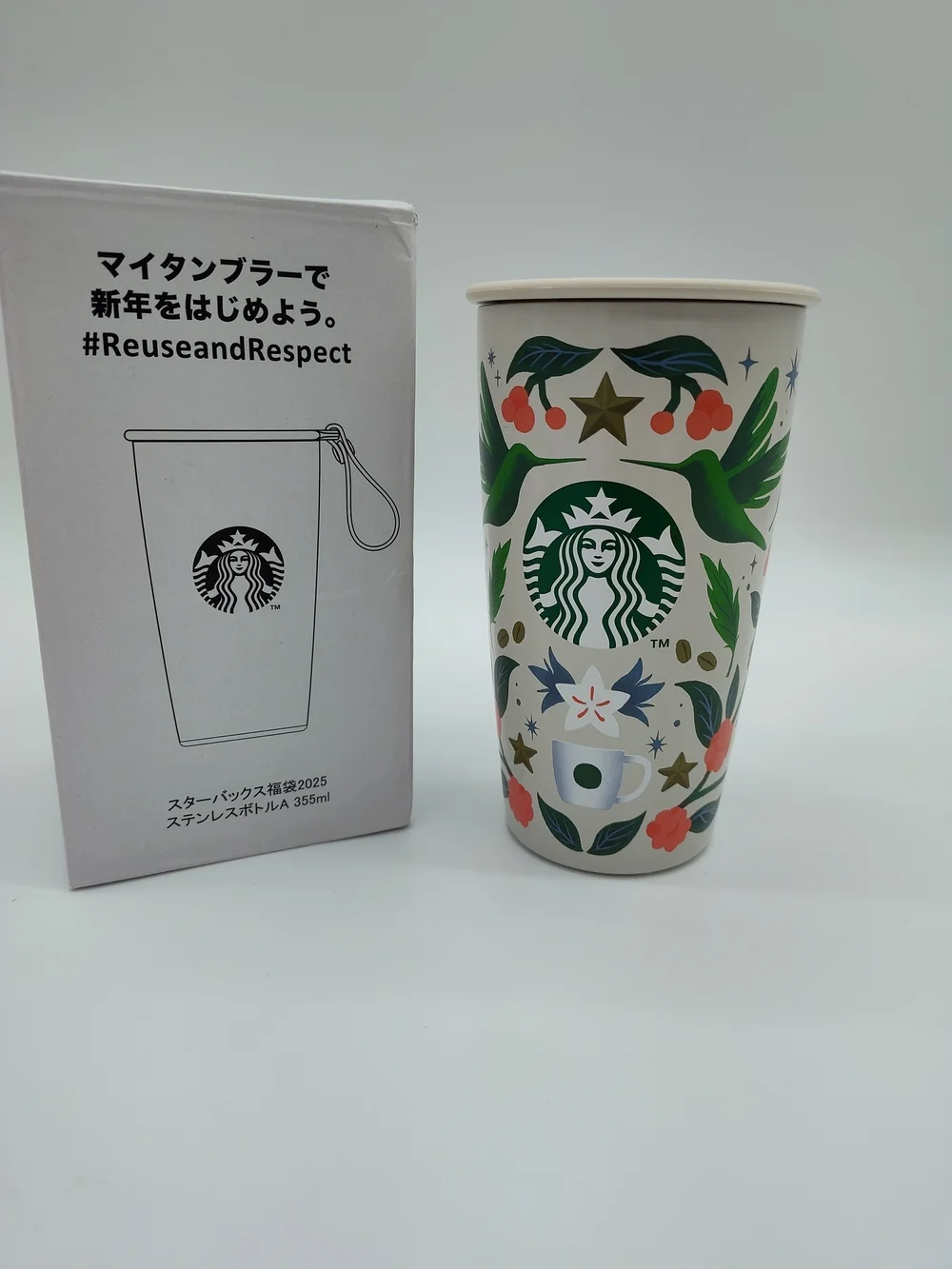 STARBUCKS Japan 2025 Lucky Bag Stainless Tumbler 355ml Reuse & Respect NIB NWT
